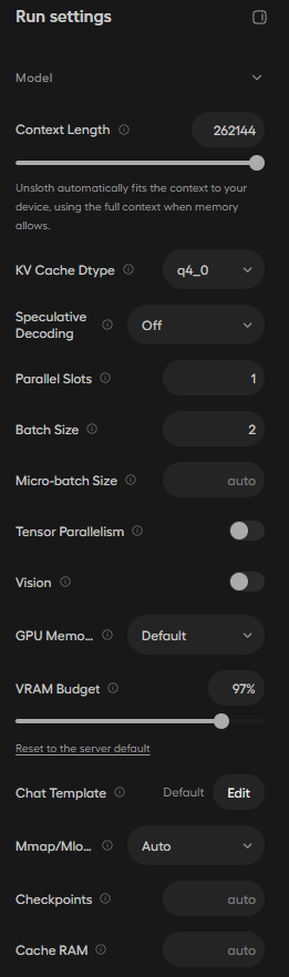 unslothsettings